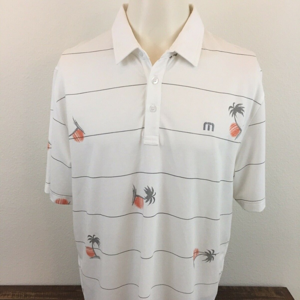 Travis Mathew Palm Tree Polo Size Large Brand New